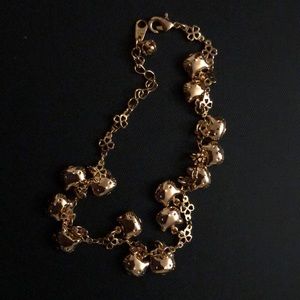 Gold plated hello kitty anklet..
